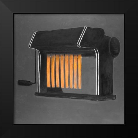Fresh Pasta Machine Black Modern Wood Framed Art Print by Atelier B Art Studio