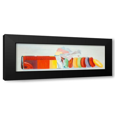 COLORFUL PASTILLES Black Modern Wood Framed Art Print by Atelier B Art Studio