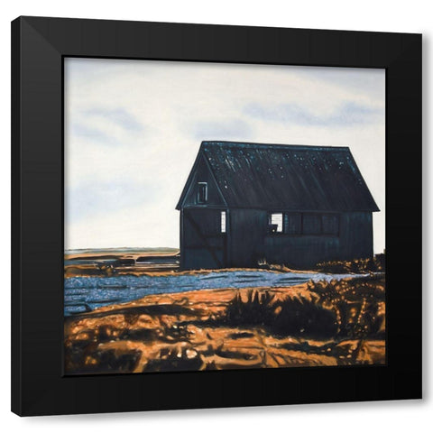 ABANDONED BARN Black Modern Wood Framed Art Print by Atelier B Art Studio