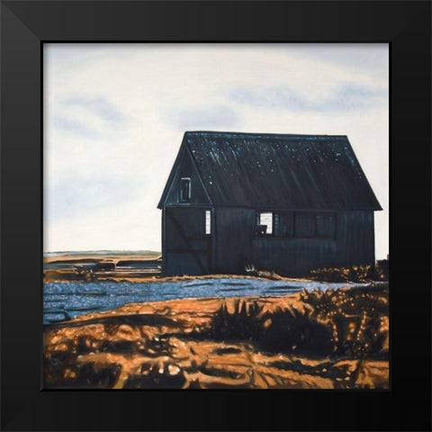 ABANDONED BARN Black Modern Wood Framed Art Print by Atelier B Art Studio