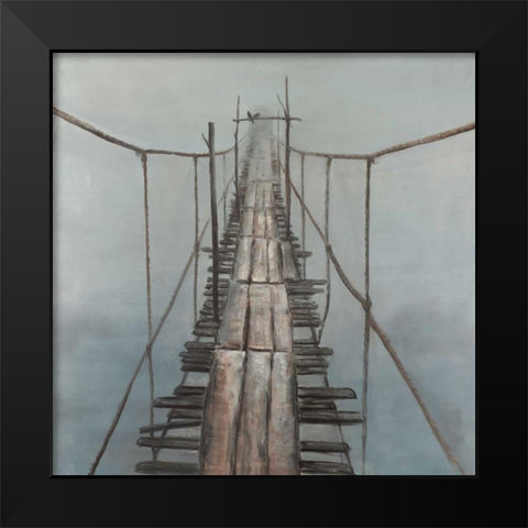 Old Abandoned Bridge Black Modern Wood Framed Art Print by Atelier B Art Studio