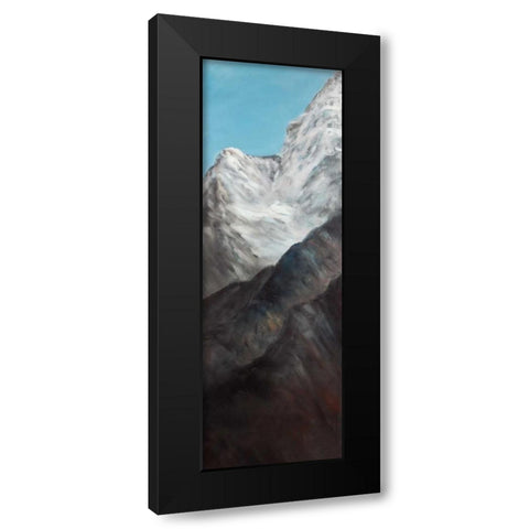 Emblematic of the Himalayan Peaks Black Modern Wood Framed Art Print by Atelier B Art Studio