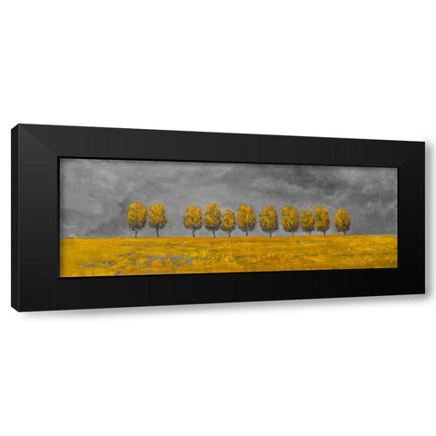 TREES IN A FIELD Black Modern Wood Framed Art Print with Double Matting by Atelier B Art Studio