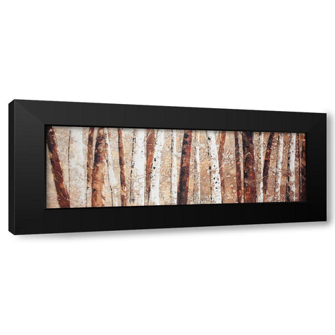 PAINT SPLASH FOREST Black Modern Wood Framed Art Print by Atelier B Art Studio