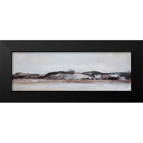 WATERCOLOR MOUNTAINS Black Modern Wood Framed Art Print by Atelier B Art Studio