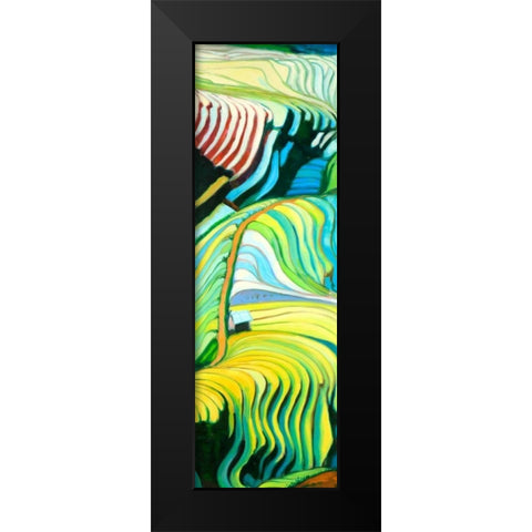 Terraced Rice Fiedls to Vietnam Black Modern Wood Framed Art Print by Atelier B Art Studio