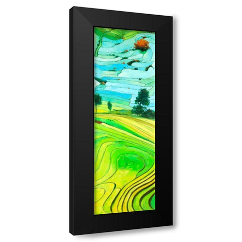 Rice fields to Vietnam Black Modern Wood Framed Art Print by Atelier B Art Studio