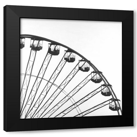 Quarter of a Ferris Wheel Black Modern Wood Framed Art Print by Atelier B Art Studio