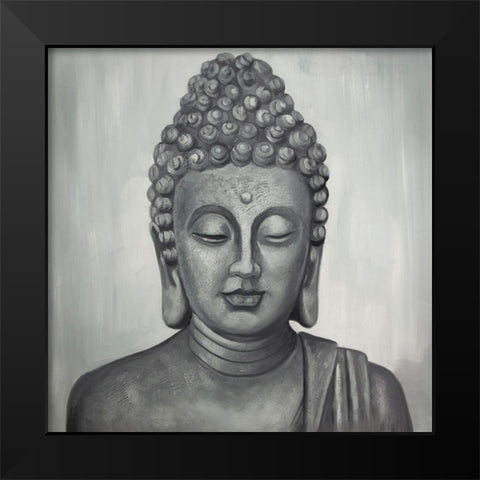 SPIRITUAL BUDDHA Black Modern Wood Framed Art Print by Atelier B Art Studio