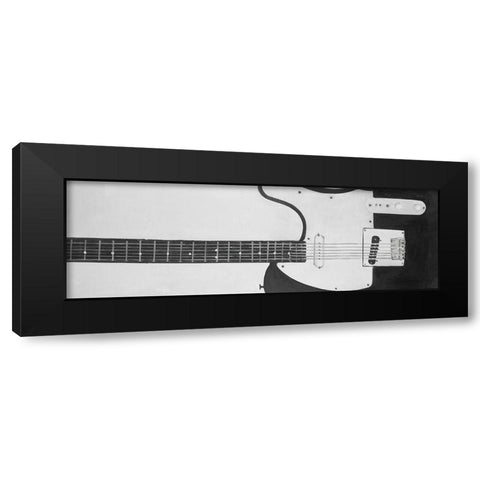 BLACK ROCK GUITAR Black Modern Wood Framed Art Print by Atelier B Art Studio