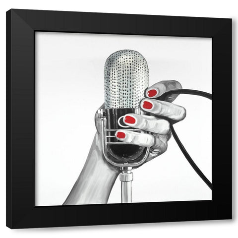 SING YOUR LIFE Black Modern Wood Framed Art Print with Double Matting by Atelier B Art Studio