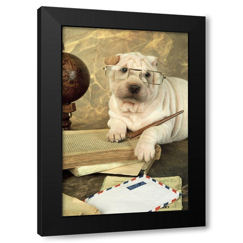 I ll write you Black Modern Wood Framed Art Print with Double Matting by Hoenderkamp, Patrick