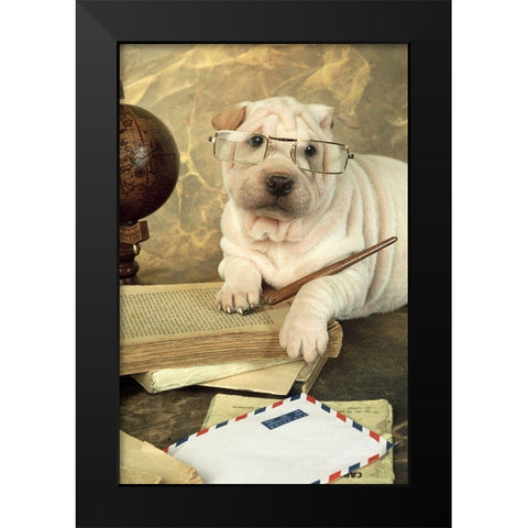 I ll write you Black Modern Wood Framed Art Print by Hoenderkamp, Patrick