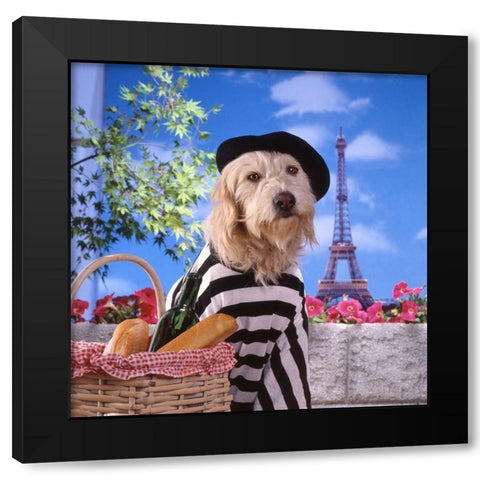 Visit to Paris Black Modern Wood Framed Art Print by Hoenderkamp, Patrick