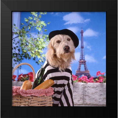 Visit to Paris Black Modern Wood Framed Art Print by Hoenderkamp, Patrick