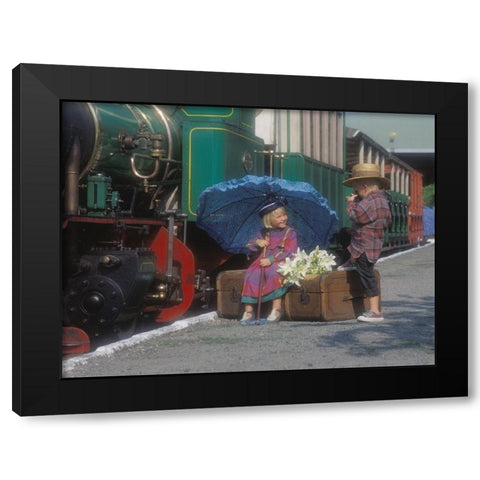 Goodbye Black Modern Wood Framed Art Print by Hoenderkamp, Patrick