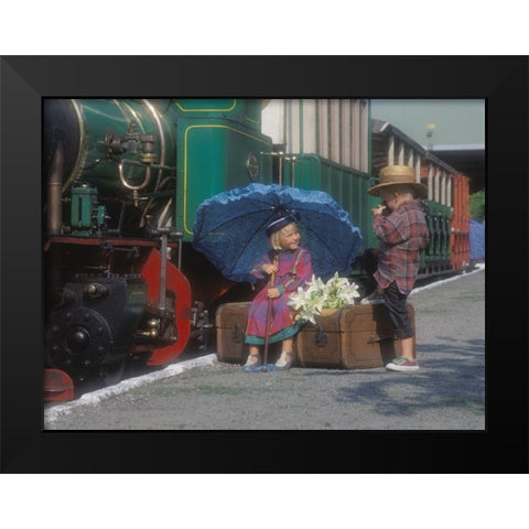 Goodbye Black Modern Wood Framed Art Print by Hoenderkamp, Patrick