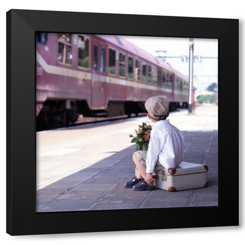 Goodbye Black Modern Wood Framed Art Print by Hoenderkamp, Patrick