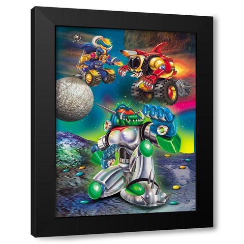Space 3 Black Modern Wood Framed Art Print by Hoenderkamp, Patrick