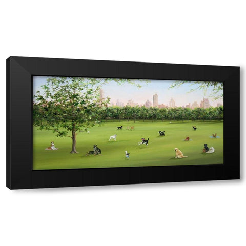 Tails of Central Park Black Modern Wood Framed Art Print with Double Matting by Saxe, Carol