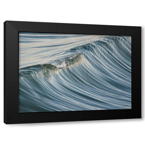 Wave Essence Black Modern Wood Framed Art Print by Turek, Eve