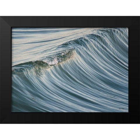 Wave Essence Black Modern Wood Framed Art Print by Turek, Eve