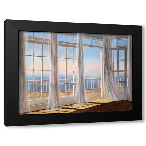 Morning Breeze Black Modern Wood Framed Art Print with Double Matting by Saxe, Carol