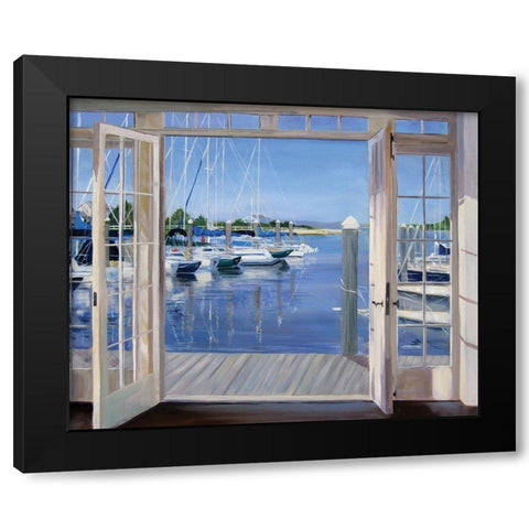 Reflections, Marina Mill Creek Black Modern Wood Framed Art Print by Saxe, Carol
