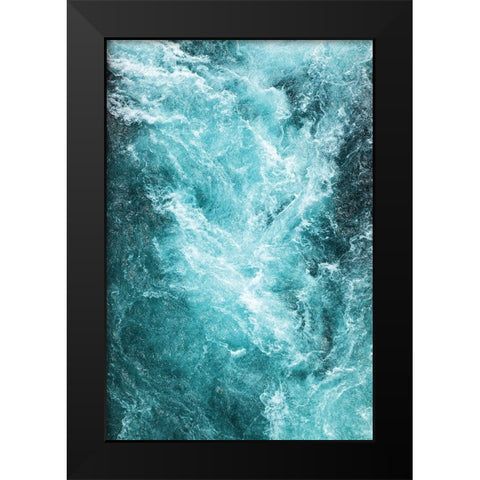 River Flow Black Modern Wood Framed Art Print by Anonymous