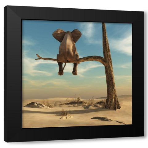 The Lightness of Being Black Modern Wood Framed Art Print with Double Matting by Rosu, O.F.