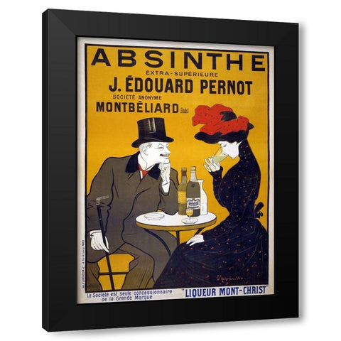 Absinthe Pernod Black Modern Wood Framed Art Print by Cappiello, Leonetto