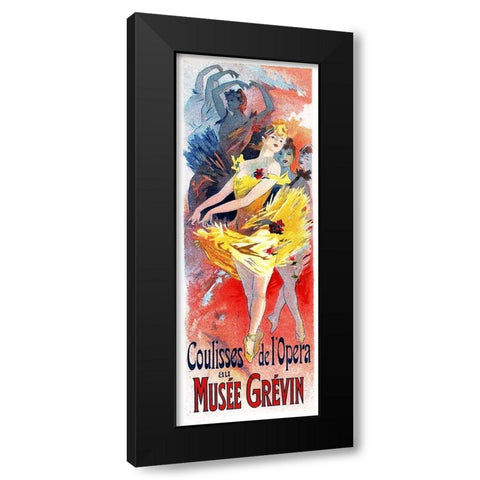 Musee Grevin, 1891 Black Modern Wood Framed Art Print with Double Matting by Cheret, Jules
