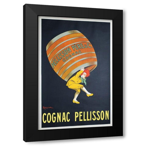 Cognac Pellisson Black Modern Wood Framed Art Print by Cappiello, Leonetto