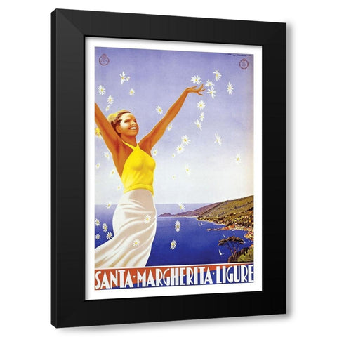 Santa Margherita Black Modern Wood Framed Art Print by Migliorati, Viero