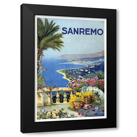 Sanremo Black Modern Wood Framed Art Print by Graeve, Barabino E