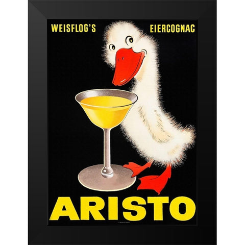 Aristo Cognac, 1957 Black Modern Wood Framed Art Print by Anonymous