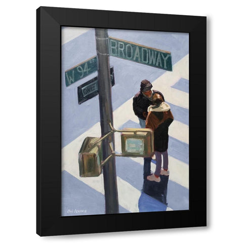 Broadway Black Modern Wood Framed Art Print with Double Matting by Levine, Phil