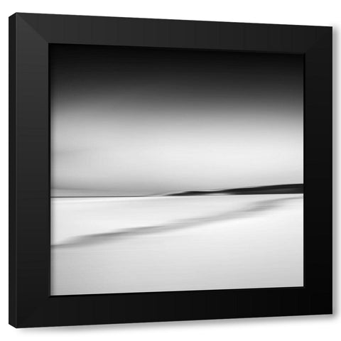 Shore View Abstraction Black Modern Wood Framed Art Print with Double Matting by Loginov, Nick