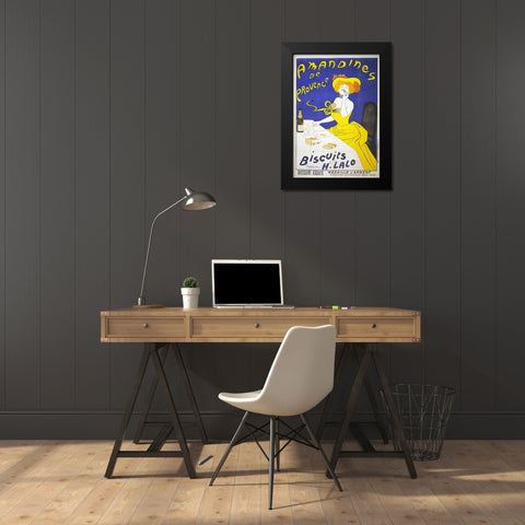 Wine and Amandines Black Modern Wood Framed Art Print by Cappiello, Leonetto