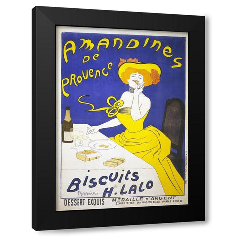 Wine and Amandines Black Modern Wood Framed Art Print by Cappiello, Leonetto