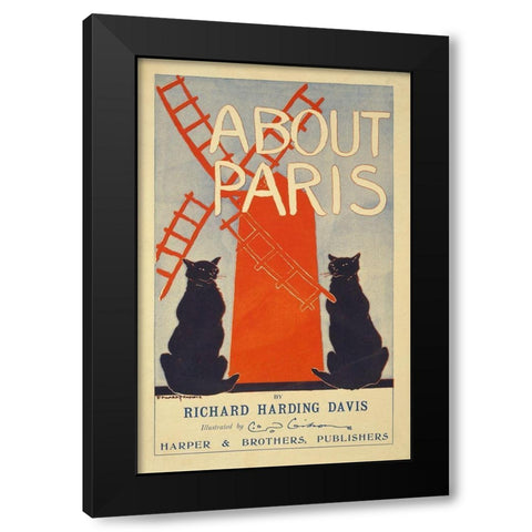 About Paris Black Modern Wood Framed Art Print with Double Matting by Gibson, Charles Dana