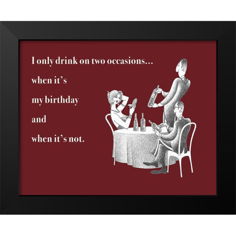 When Should You Drink? Black Modern Wood Framed Art Print by Inuit