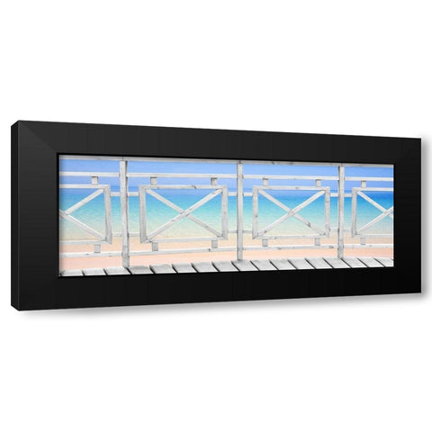 Up on The Boardwalk Black Modern Wood Framed Art Print with Double Matting by Anonymous