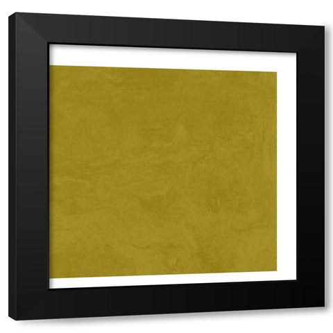 Abstract Mustard Black Modern Wood Framed Art Print with Double Matting by Inuit