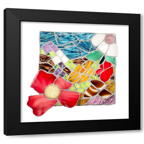 Flowers in the Storm Black Modern Wood Framed Art Print by Mandell, Jonathan