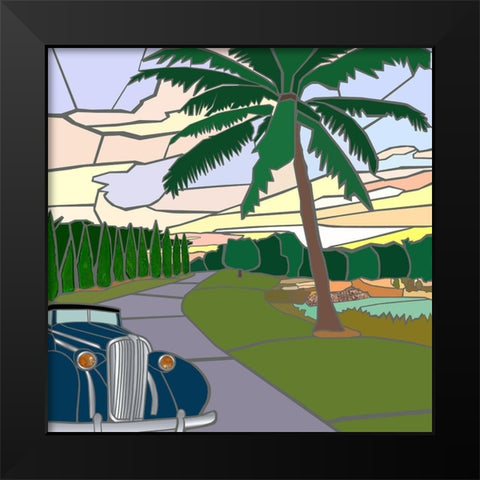 Wellington Sunset Black Modern Wood Framed Art Print by Mandell, Jonathan