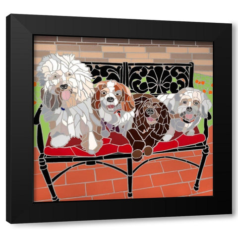 Family Portrait Black Modern Wood Framed Art Print with Double Matting by Mandell, Jonathan