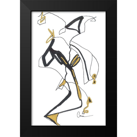 Abstract 101 Black Modern Wood Framed Art Print by Carroccio, Lisa