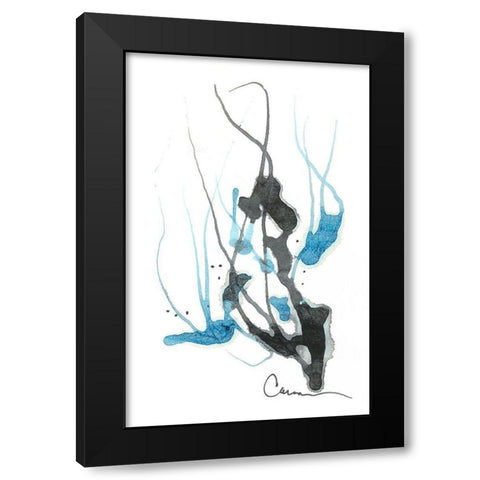 Sea Flower I Black Modern Wood Framed Art Print with Double Matting by Carroccio, Lisa