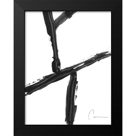 Abstract Line Drawing II Black Modern Wood Framed Art Print by Carroccio, Lisa